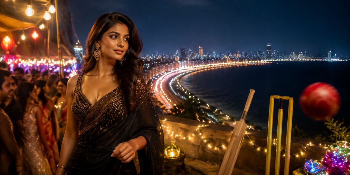 Mumbai Marine Drive evening with vibrant lights, popular for mobile gaming and betting